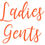 Thumbnail: Ladies & Gents - set of 2 x Stickers for Doors, Bathrooms, Restrooms