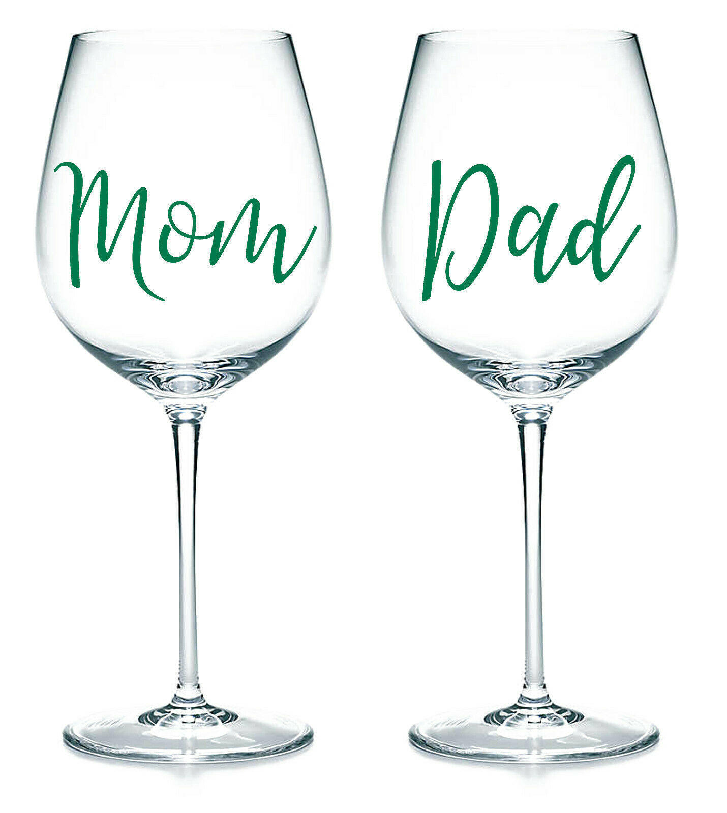 Mom & Dad - set of 2 x Glass Stickers