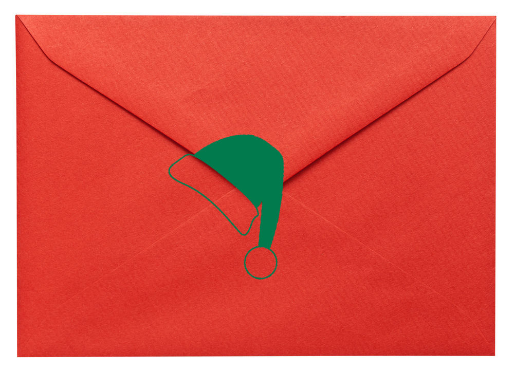 20 x Vinyl Santa Claus, Father Christmas, Elf Hat Shaped Stickers