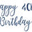 Thumbnail: Happy 40th Birthday Vinyl Sticker