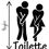 Thumbnail: Toilette - Vinyl Sticker, Decal, Door Sign