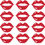 Thumbnail: 20 x Vinyl Lips Shaped Stickers. Kiss