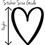 Thumbnail: 20 x Vinyl Hollow Heart Shaped Stickers