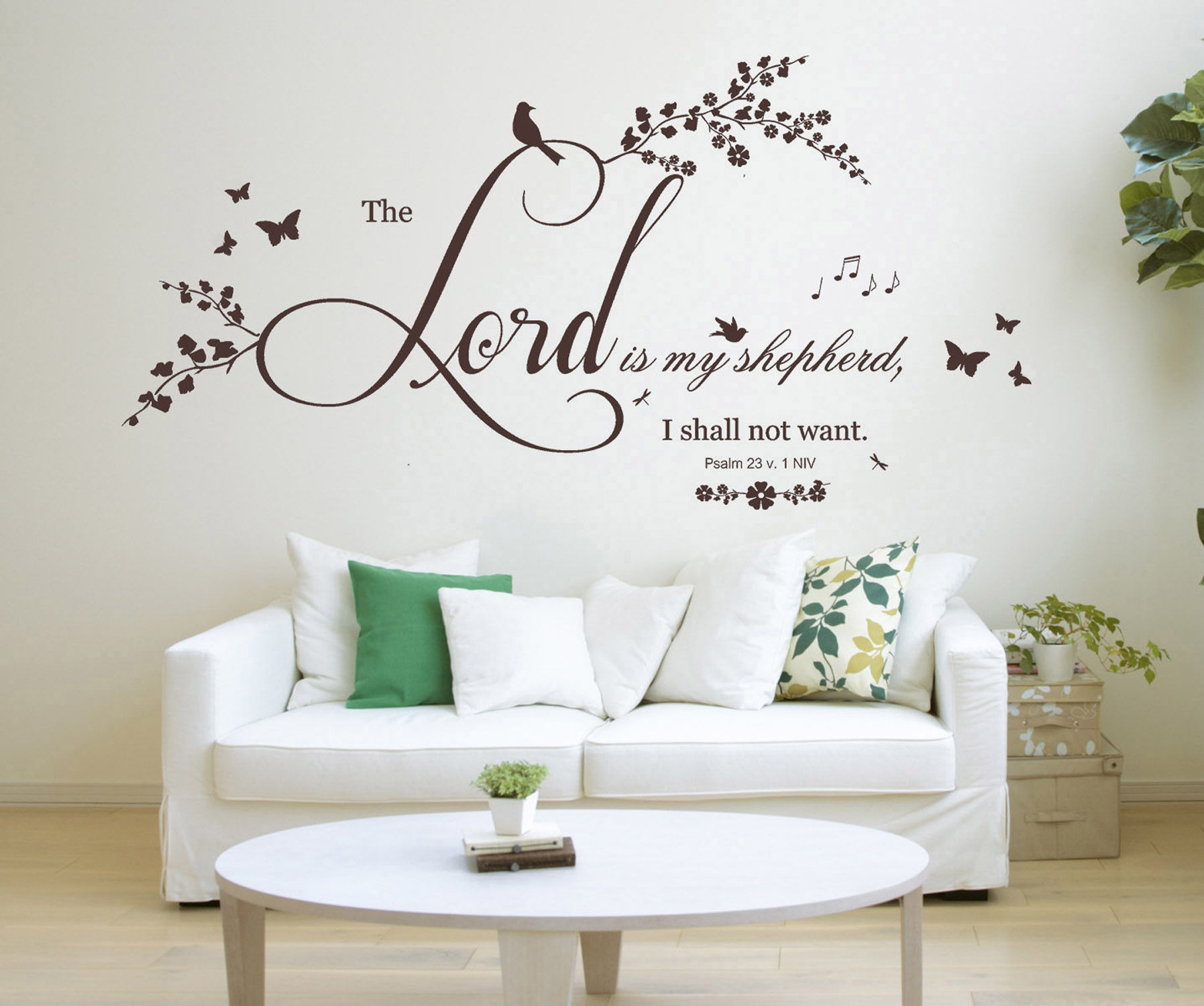 Psalm 23 v 1 Bible Verse Quote. The Lord is my Shepherd