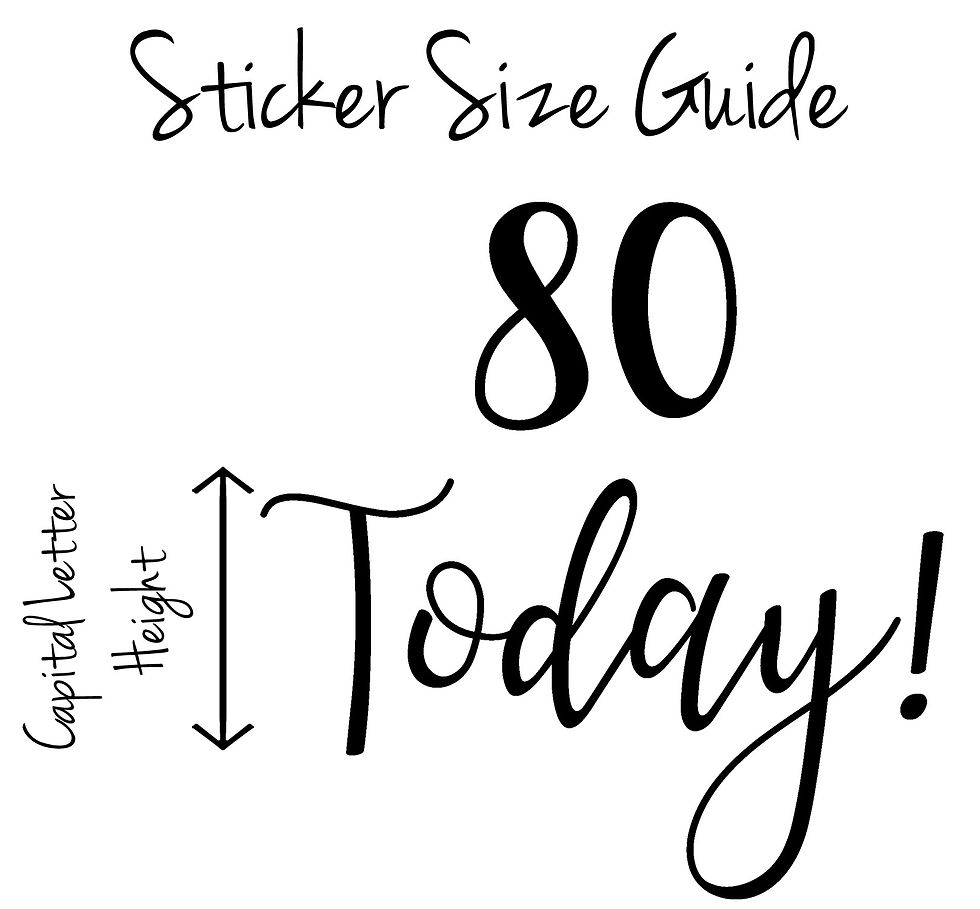 Thumbnail: 80 Today! Birthday Vinyl Sticker