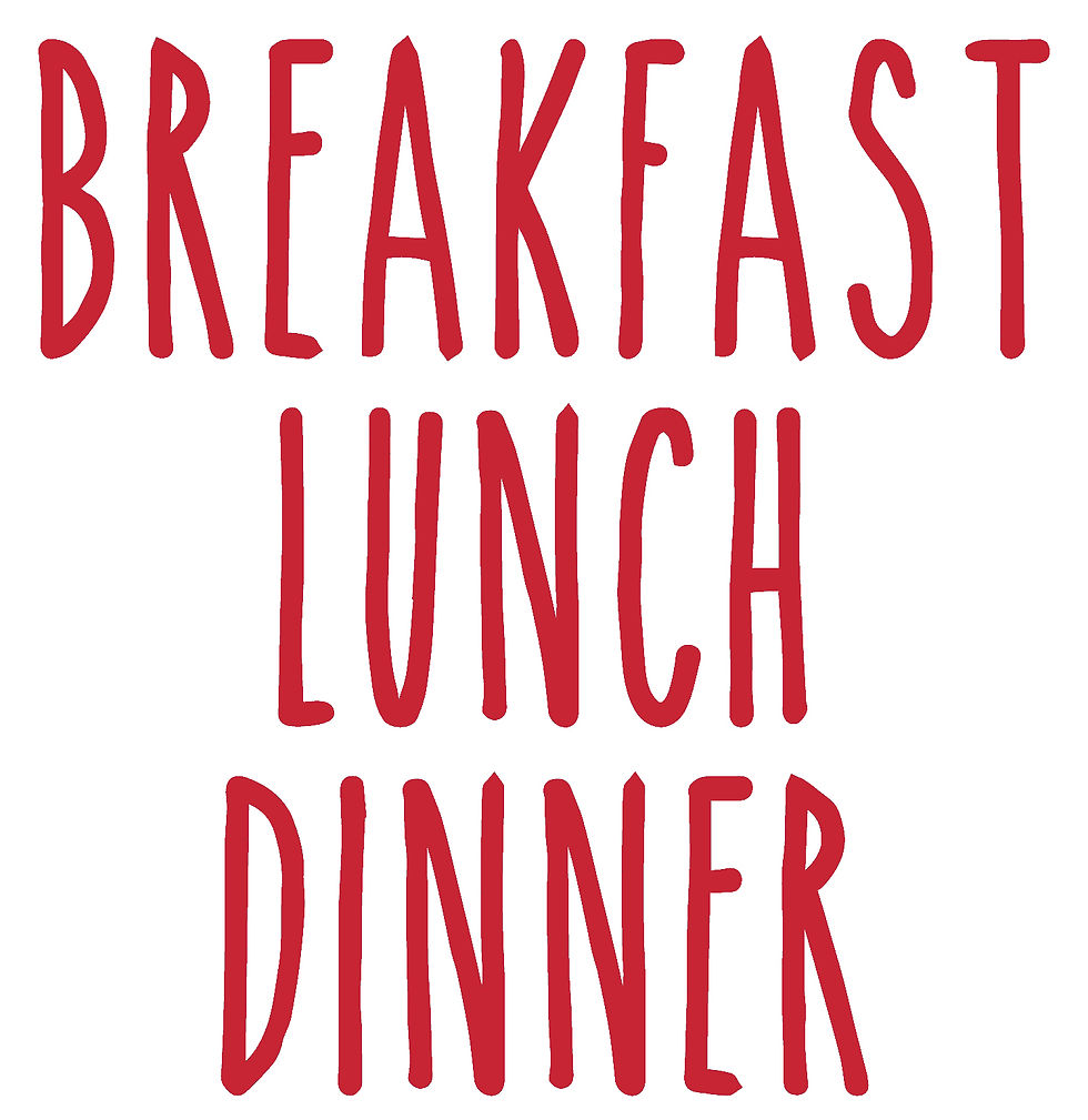 Thumbnail: Breakfast, Lunch, Dinner - set of 3 x Stickers for Food Storage/Containe