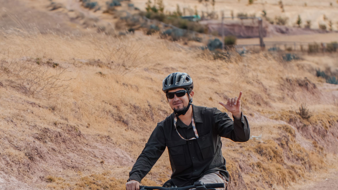 Exploring the Sacred Valley by bike — winding through Inca terraces, local farms, and snow-capped peaks. A unique way to feel the energy of the Andes near Cusco.
