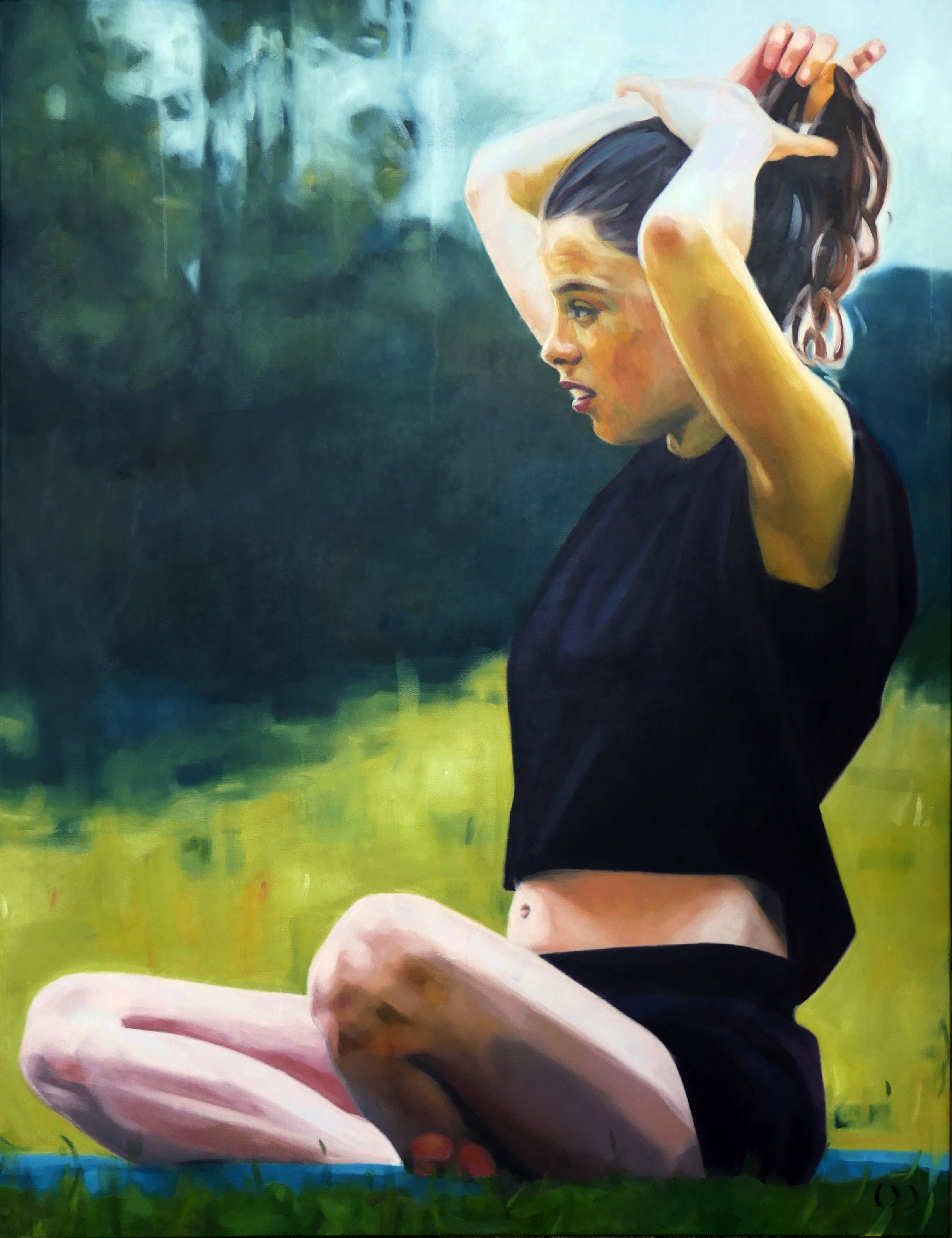 Zopf oil on canvas 130x100cm 2019