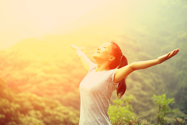 Woman feeling amazing after kinesiology session