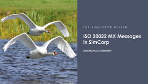 two birds representing migration with an explanatory text saying this is about ISO 20022 MX messages in SimCorp