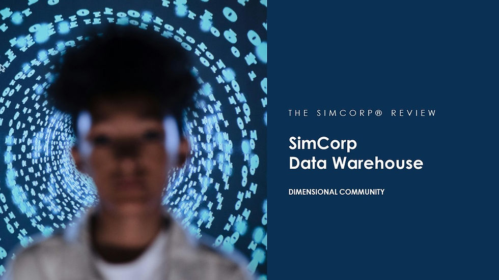 SimCorp review of Data Warehouse
