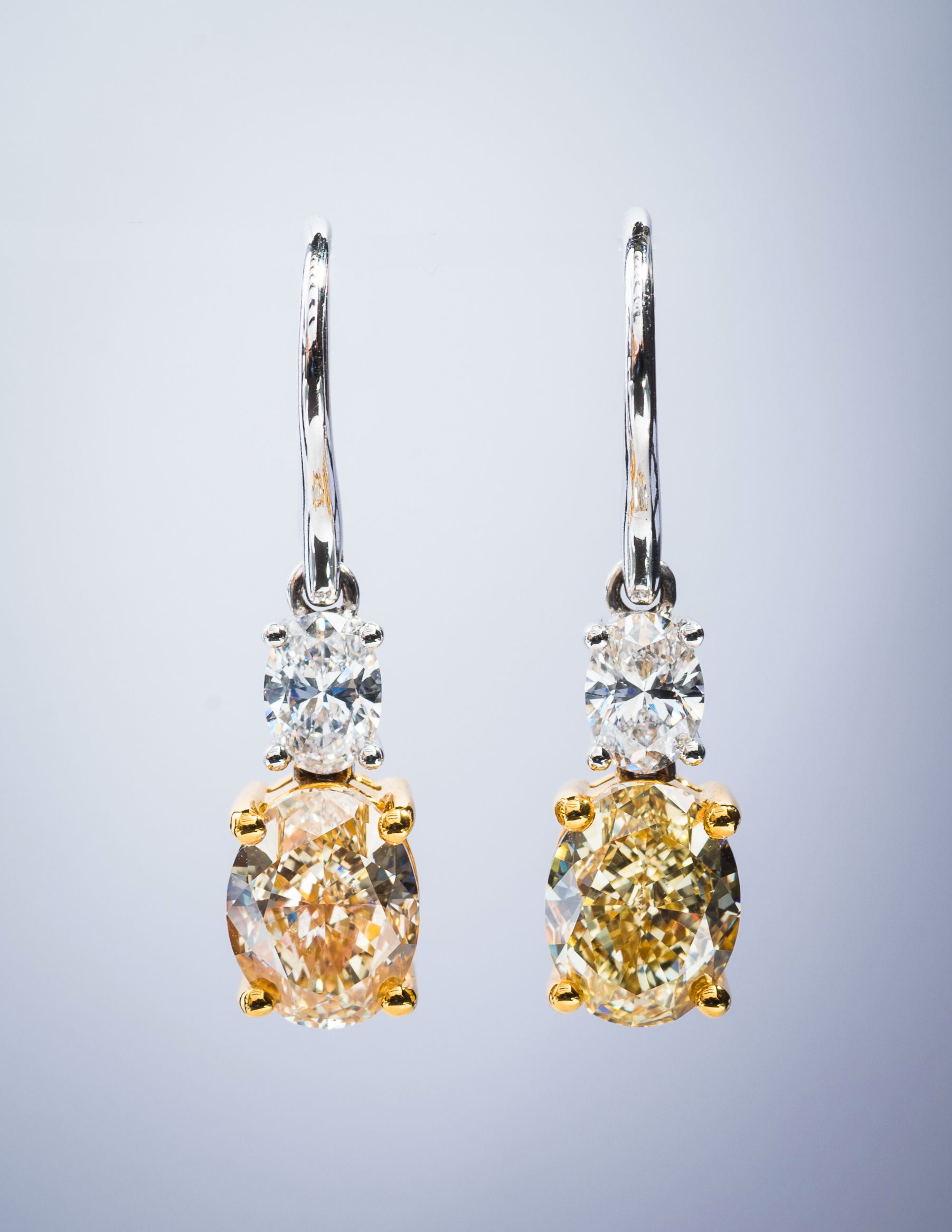 Fancy Yellow Diamond Earrings