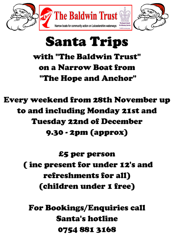 Santa Trips start at Hope and Anchor!