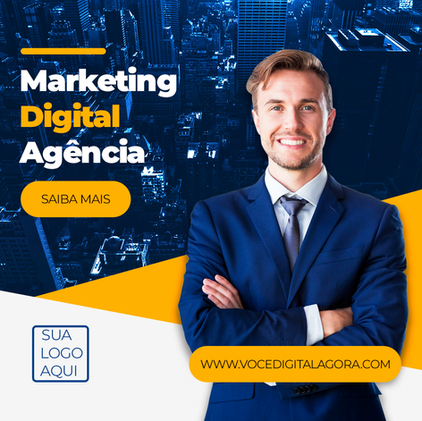 Design de post promocional para marketing digital com empresário e cidade, por Borges Visual.