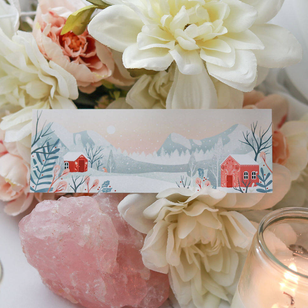 Miniature : Marque-page paysage - Noël en Scandinavie 