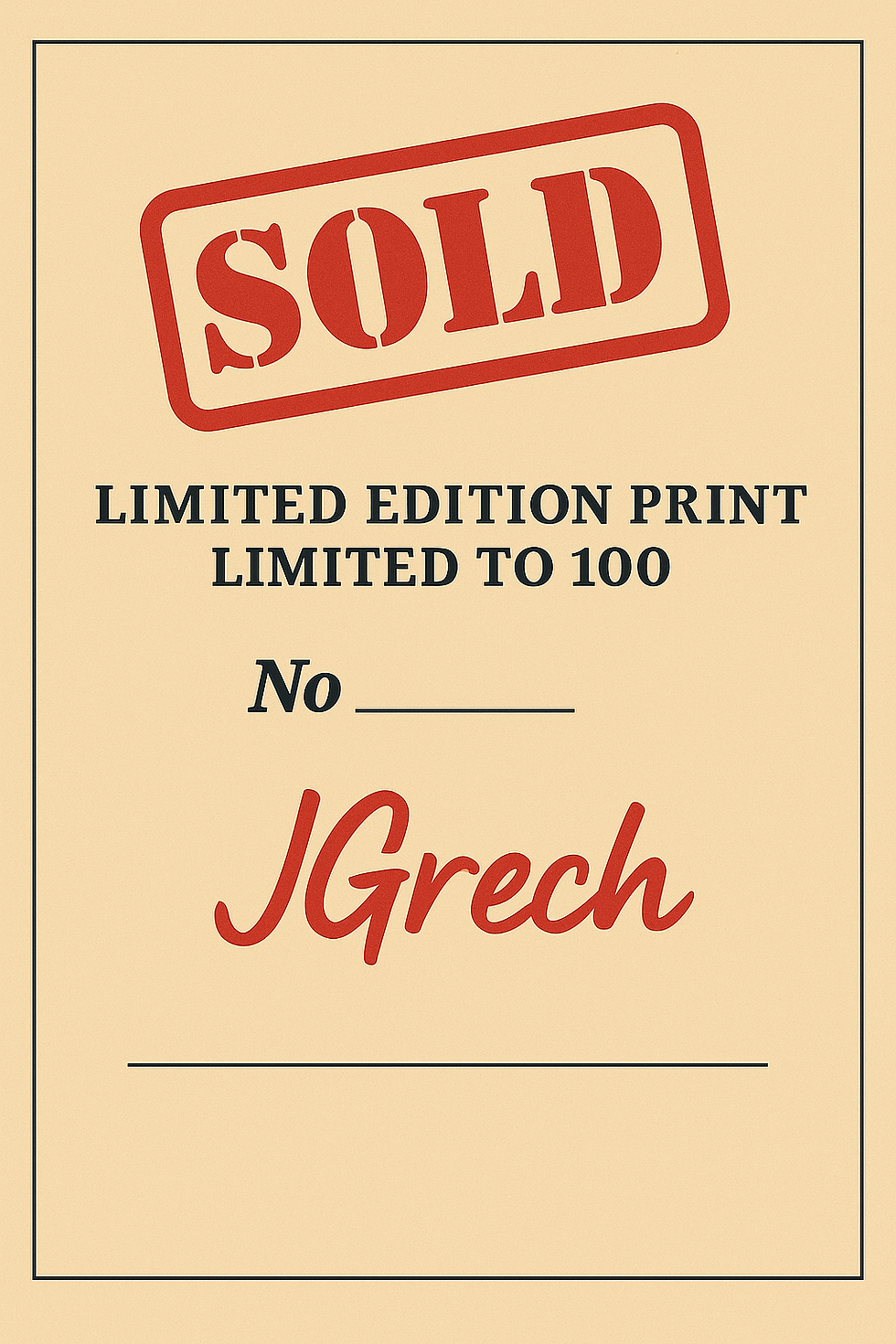 Thumbnail: "SOLD" - Limited Edition Print