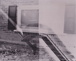 double exposure: window and railing