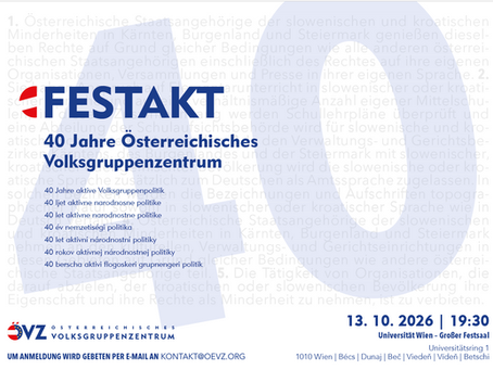 EINLADUNG - Festakt - 40 Jahre Österreichisches Volksgruppenzentrum