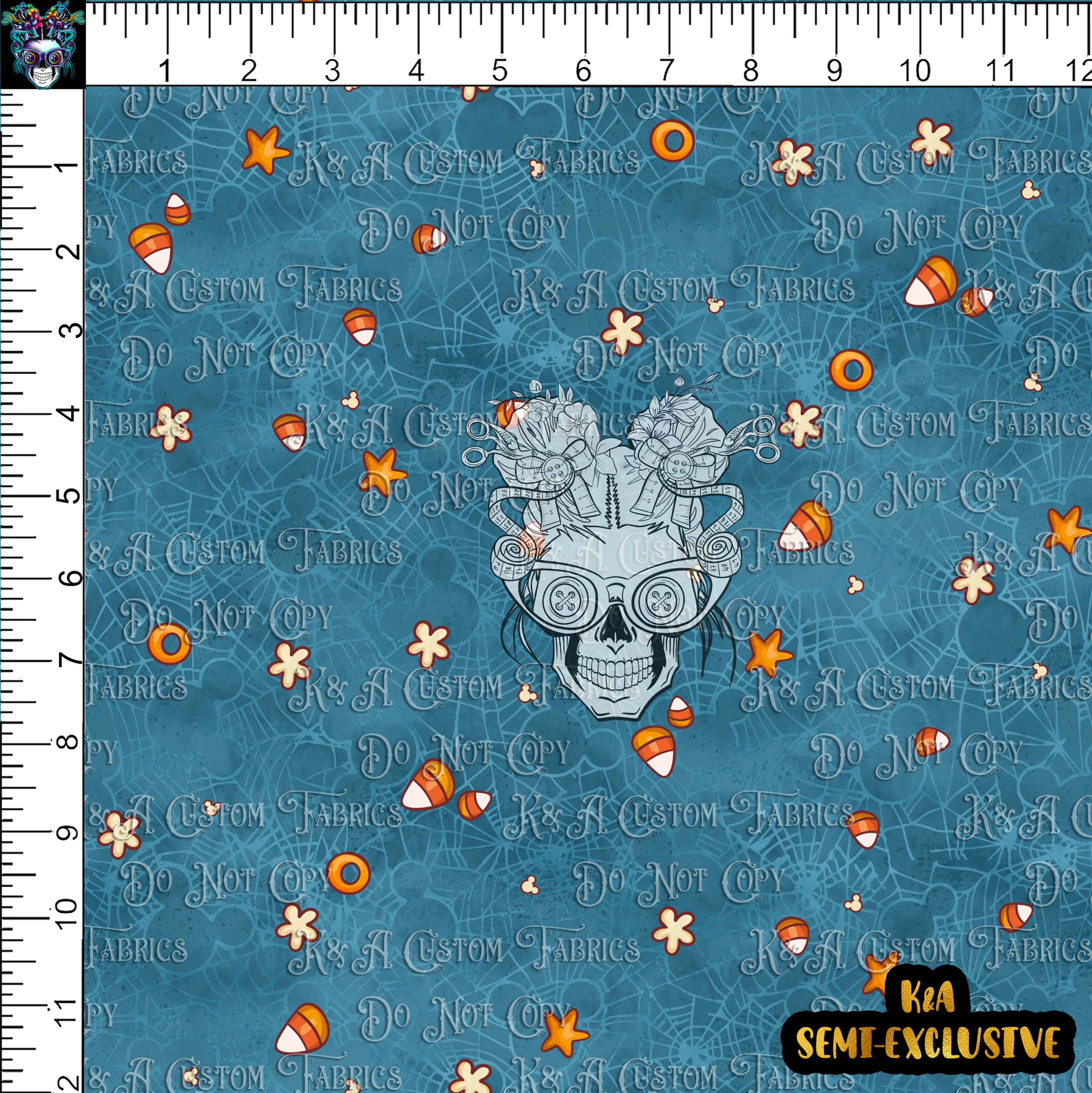 Fall Mouse Pumkin Spice Blue Coord