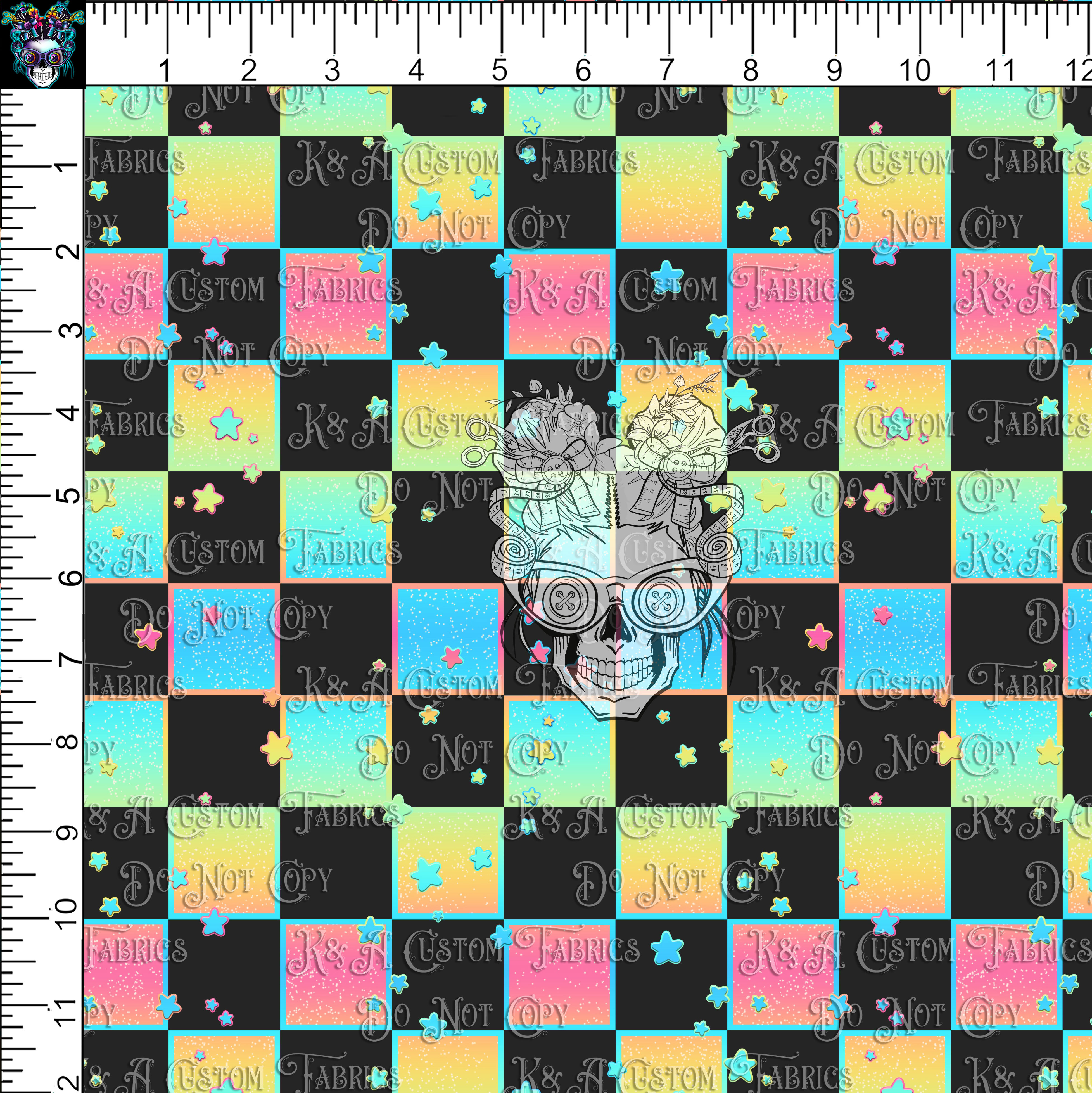 Spooky Sponge Rainbow Checks