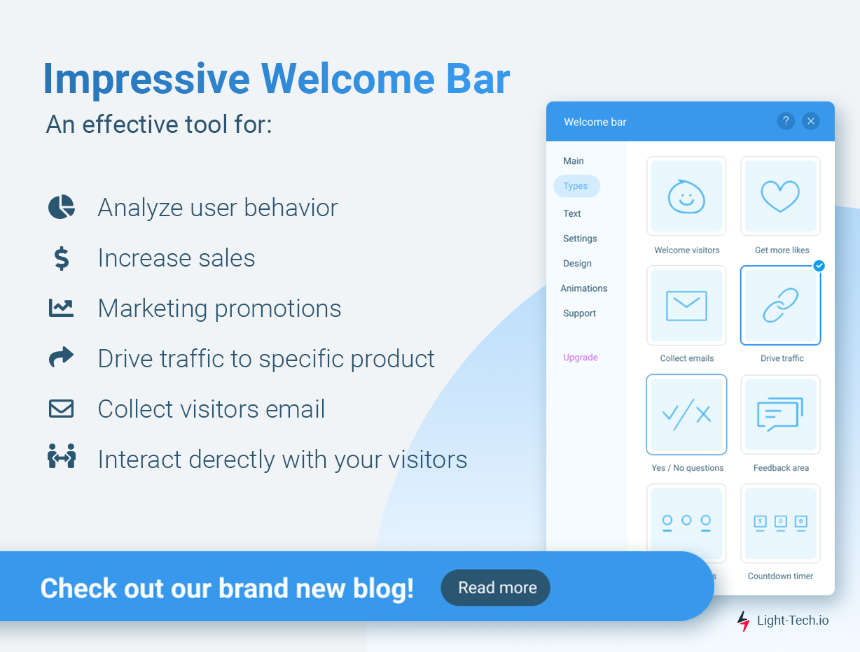 Impressive Welcome Bar banner