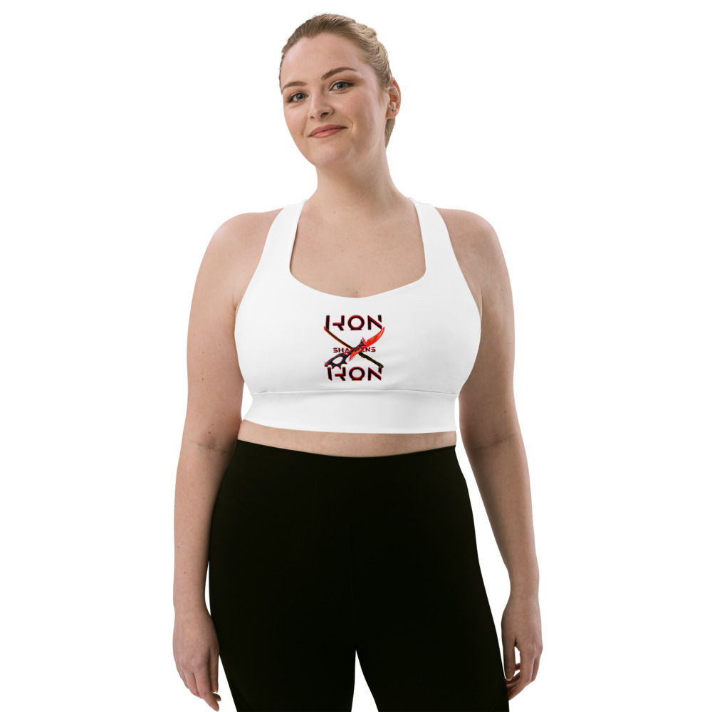 Longline sports bra-Iron sharpens Iron