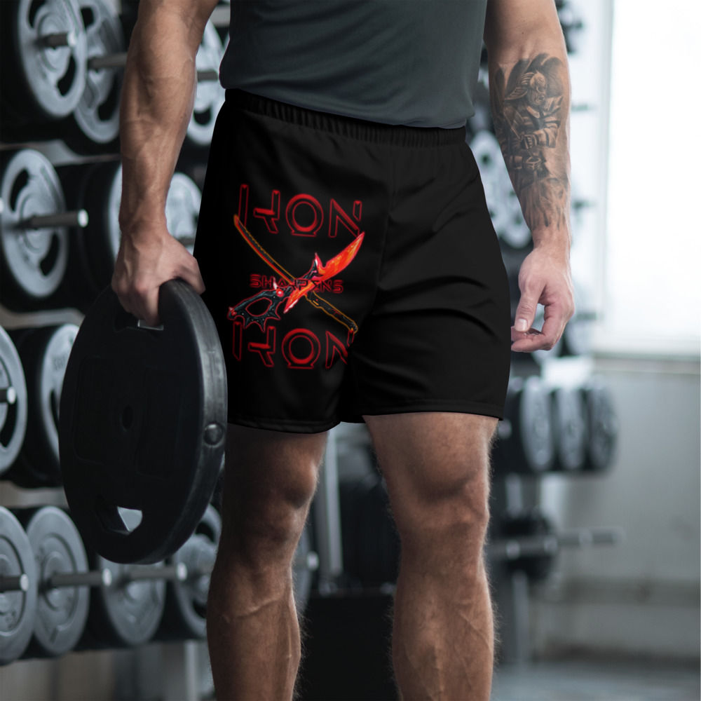 Men's Athletic Long Shorts Iron sharpens Iron