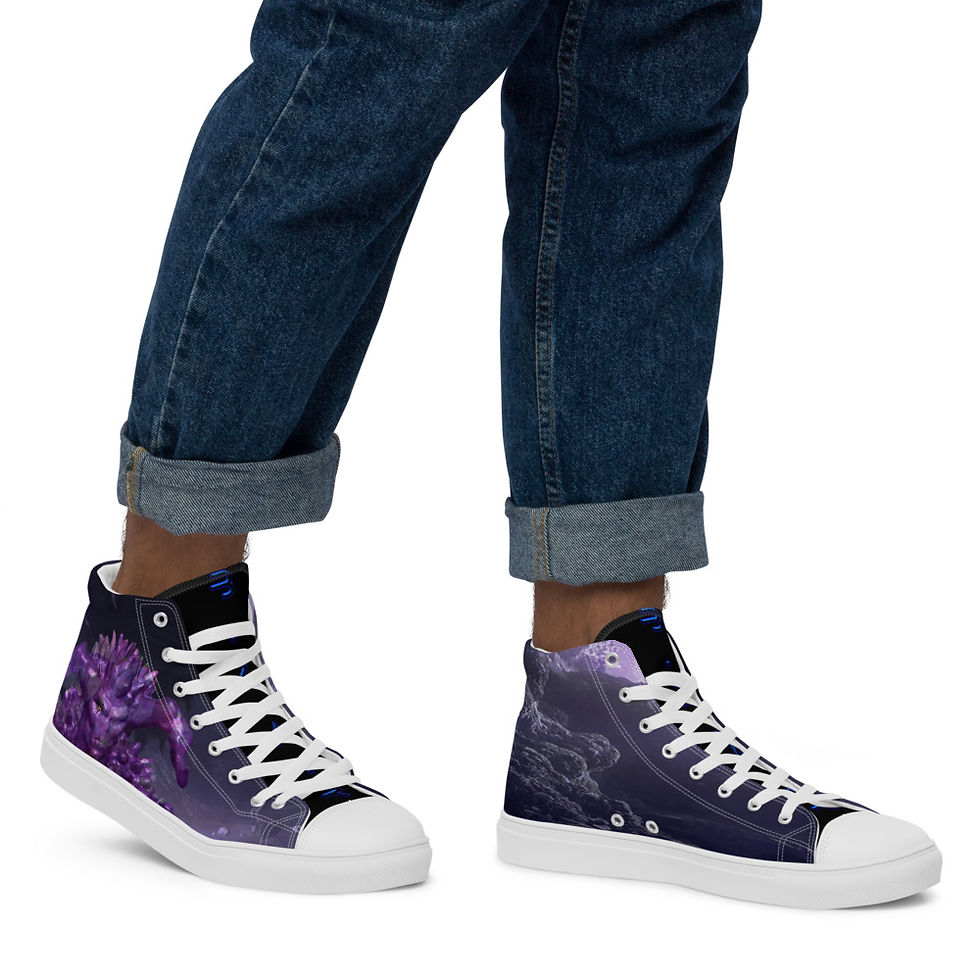 Thumbnail: Men’s high top canvas shoes With your Kereck Kicks!
