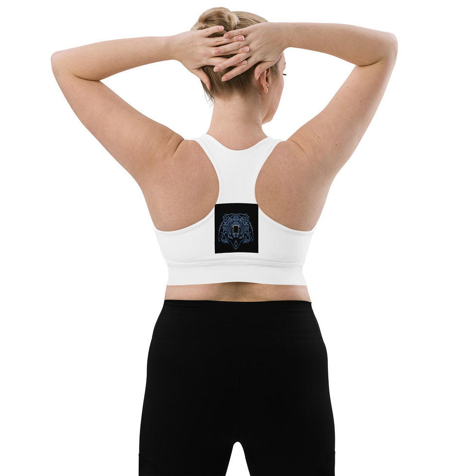 Thumbnail: Longline sports bra-Iron sharpens Iron