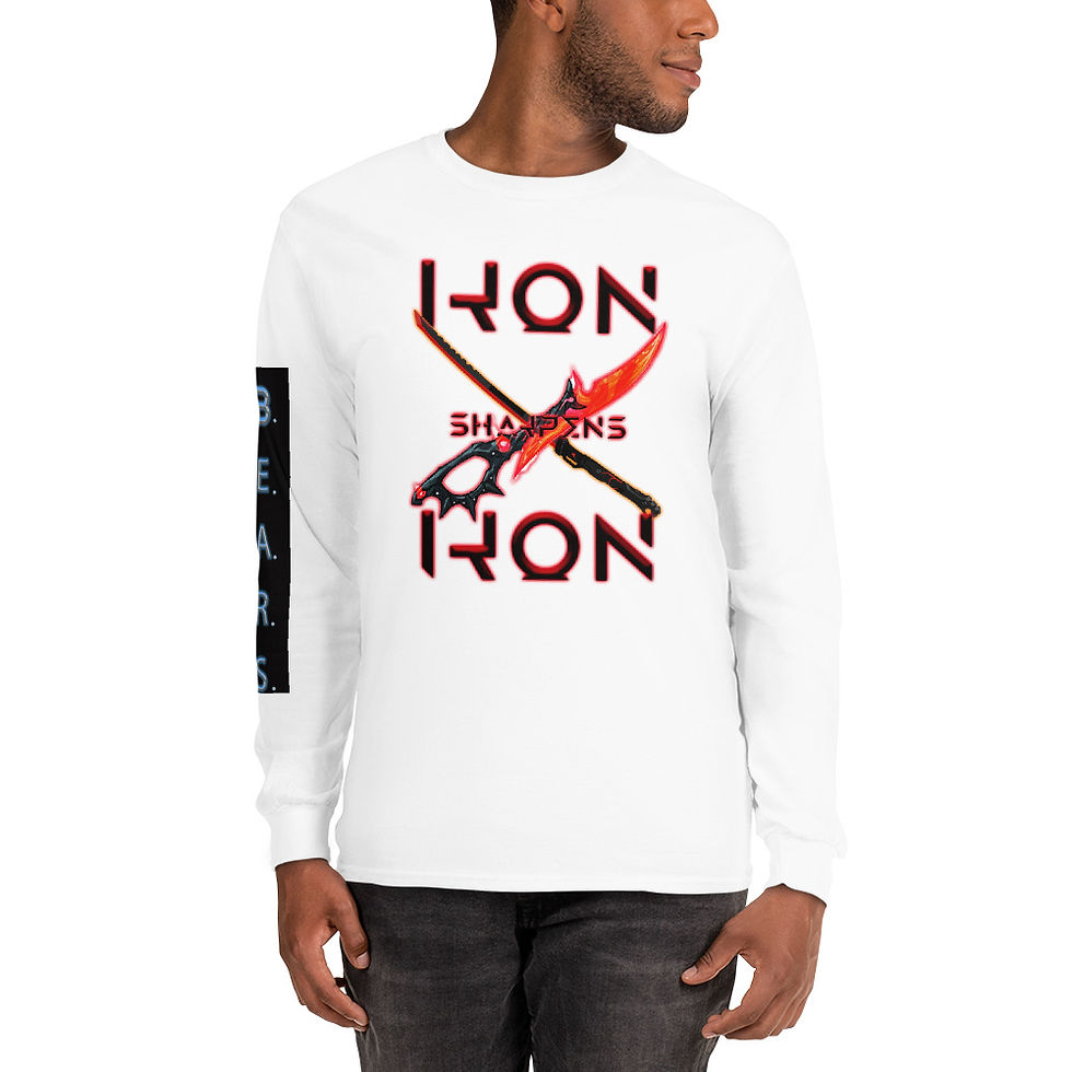 Thumbnail: Men’s Long Sleeve Shirt- "Iron sharpens Iron"