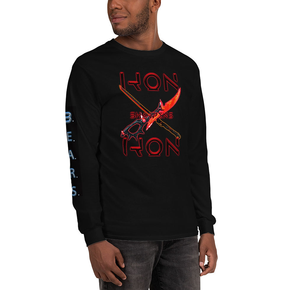 Thumbnail: Men’s Long Sleeve Shirt- "Iron sharpens Iron"