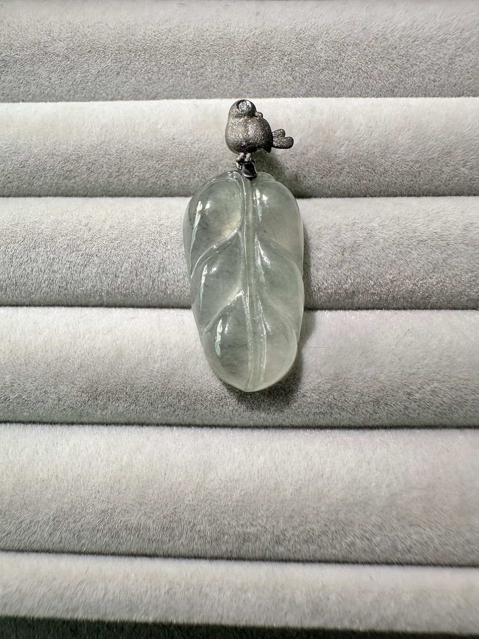Daisy the Dove (Icy Black Jadeite)