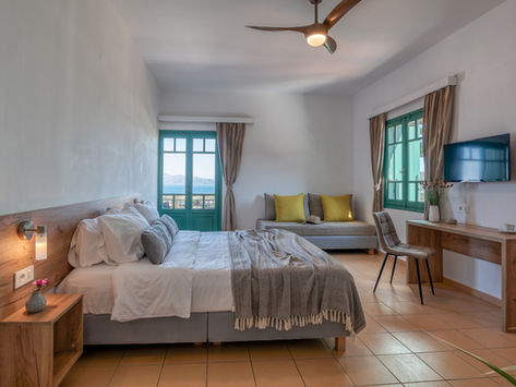 Deluxe Double Room with Sea View in Chania.