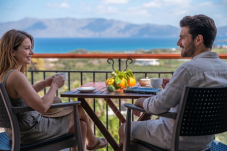 Balcony sea view couple