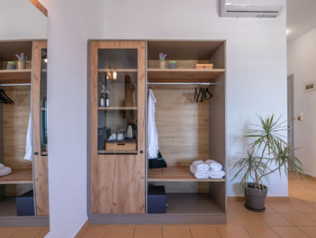 Luxury amenities of a hotel room in Chania