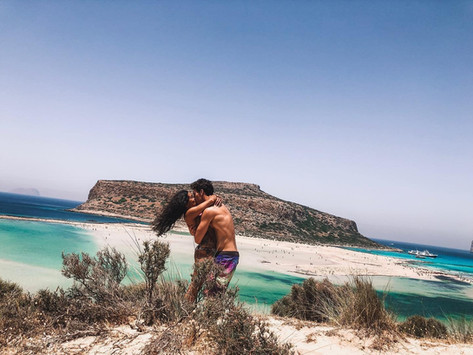 Hotels near Balos Lagoon, Crete, Greece.