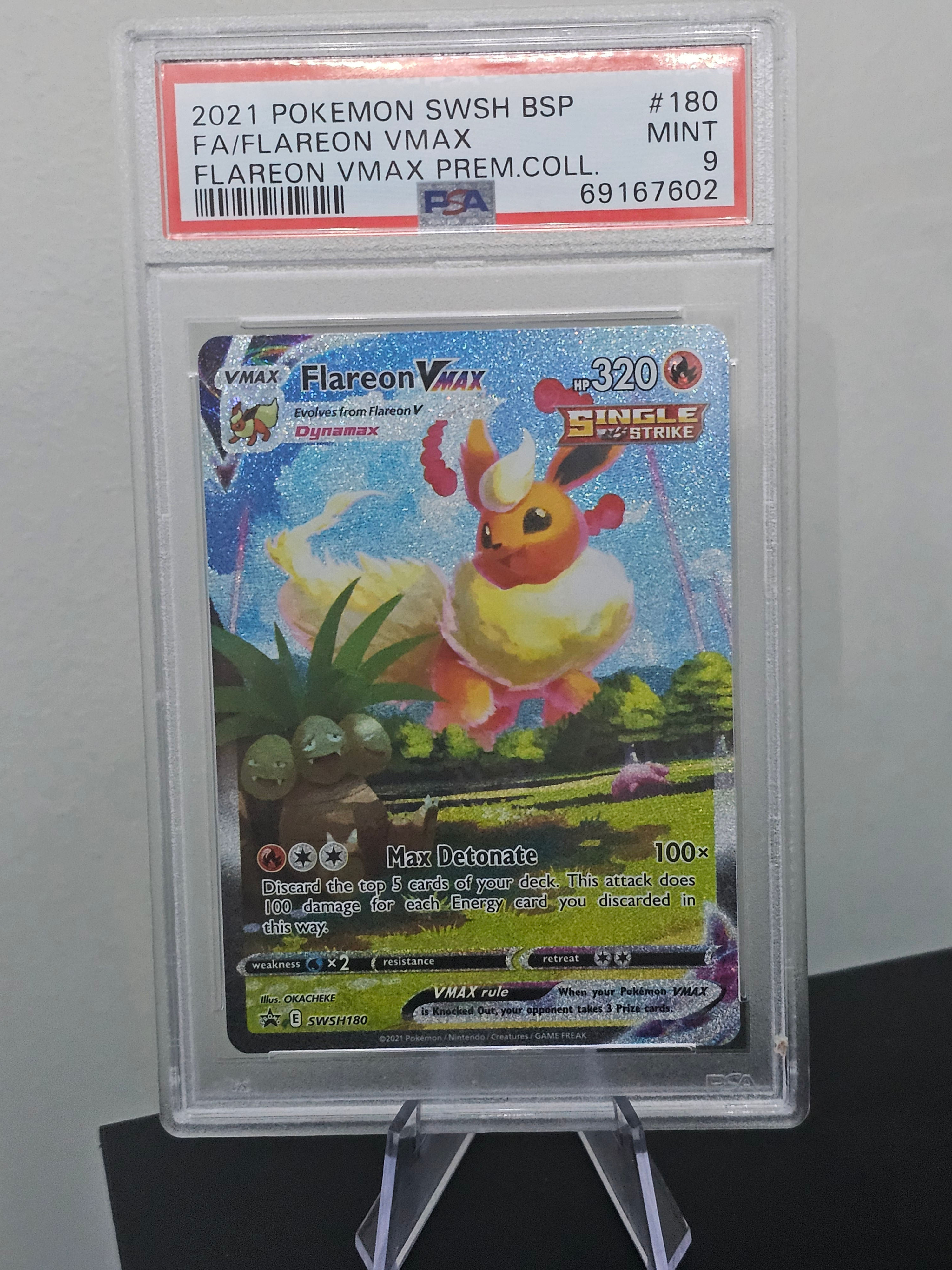 Flareon VMAX SWSH 180 PSA 9
