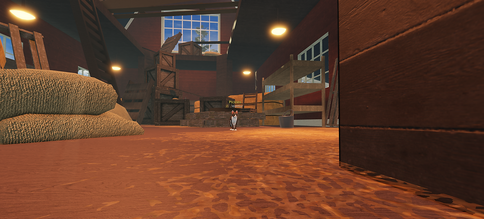 Close-up view of a Roblox warrior cat character customization screen