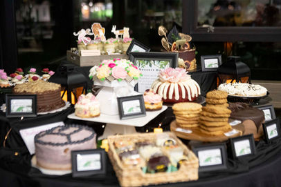 Cakes and desserts at a GrowNow event