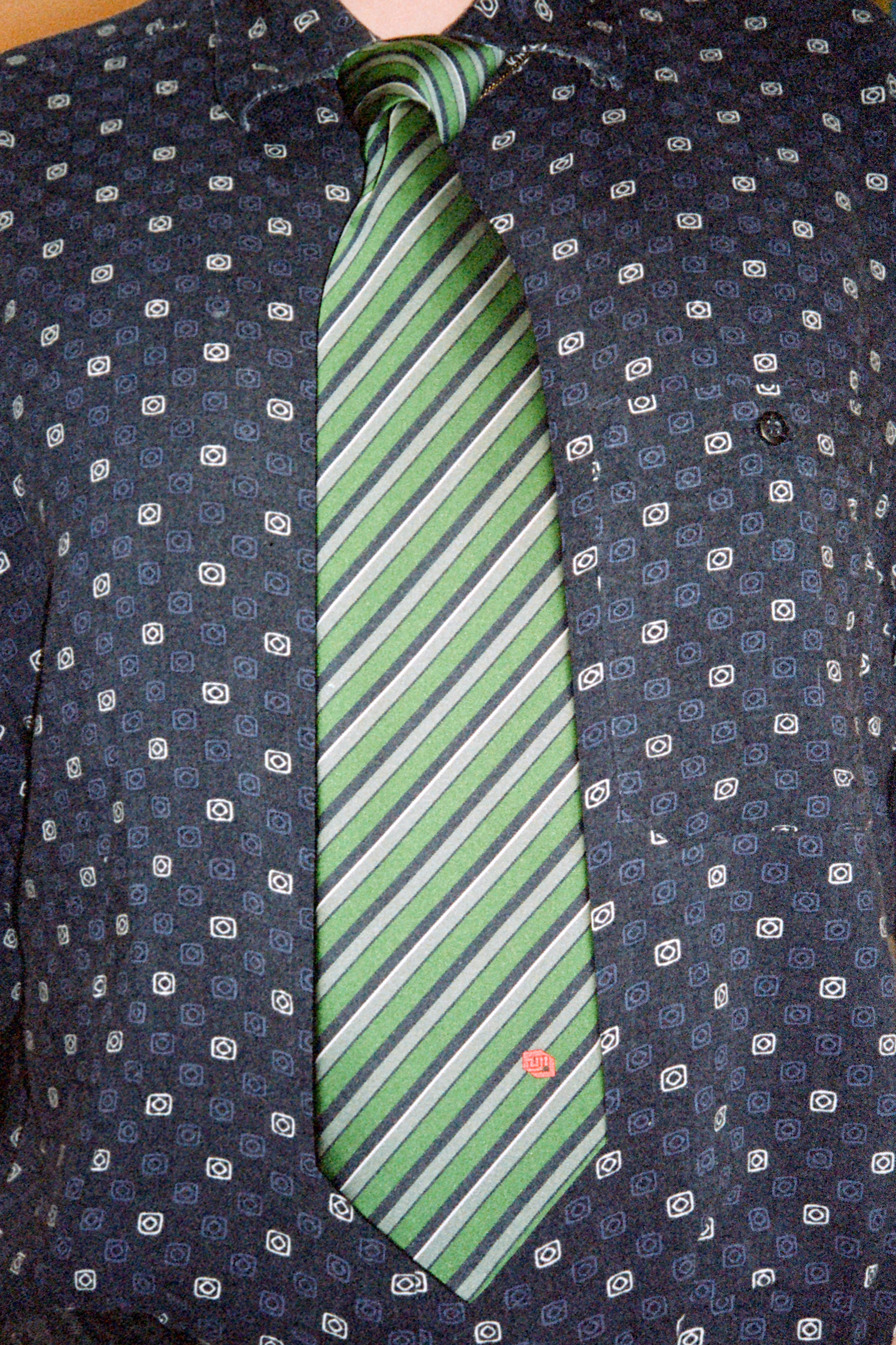 FUJIFILM Corporation Rare red Logo tie green novelty TIE