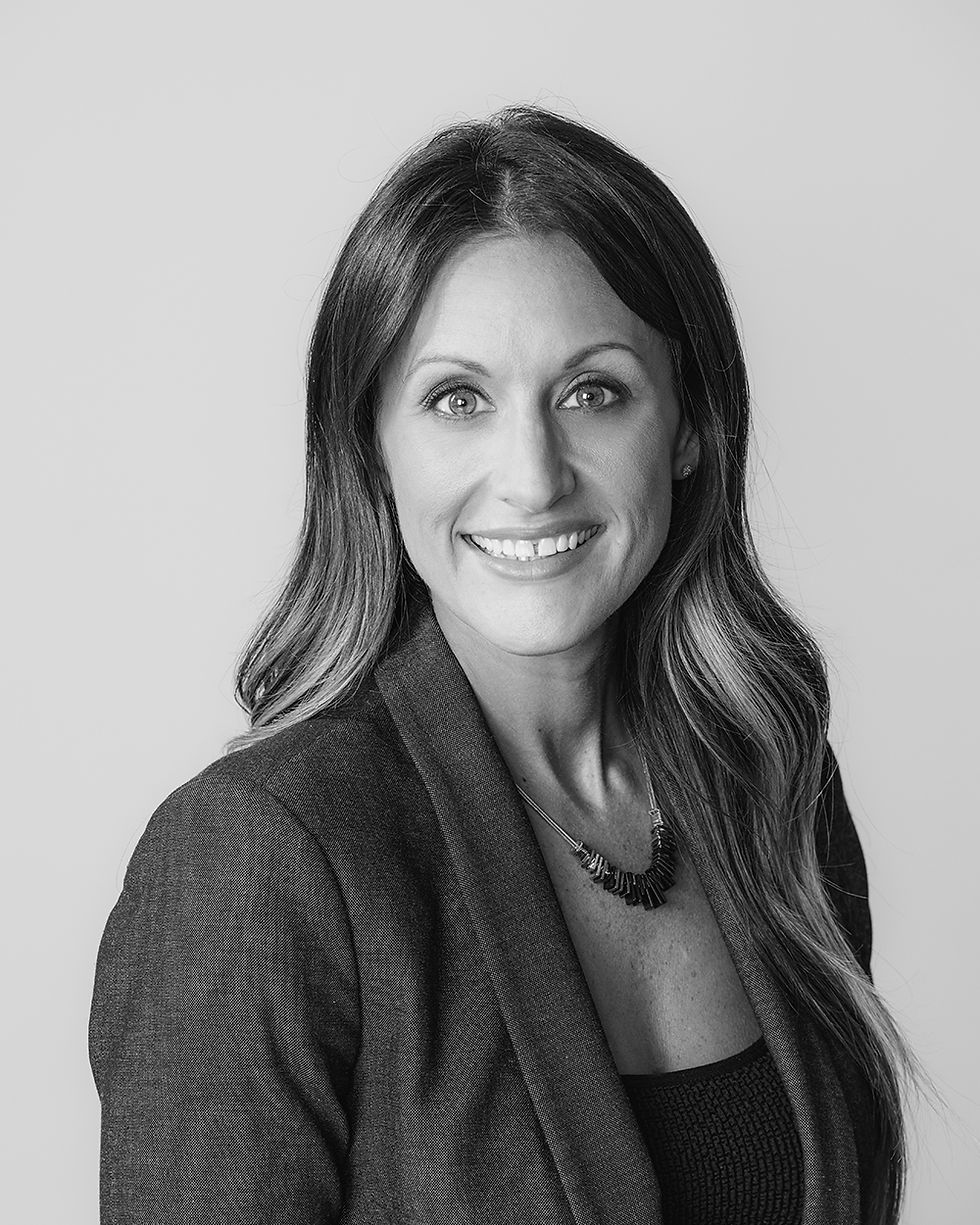 Natural light head shot in black and white