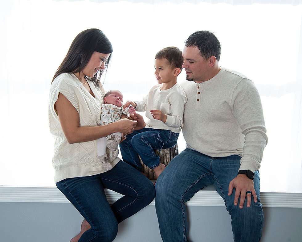 Family with an infant