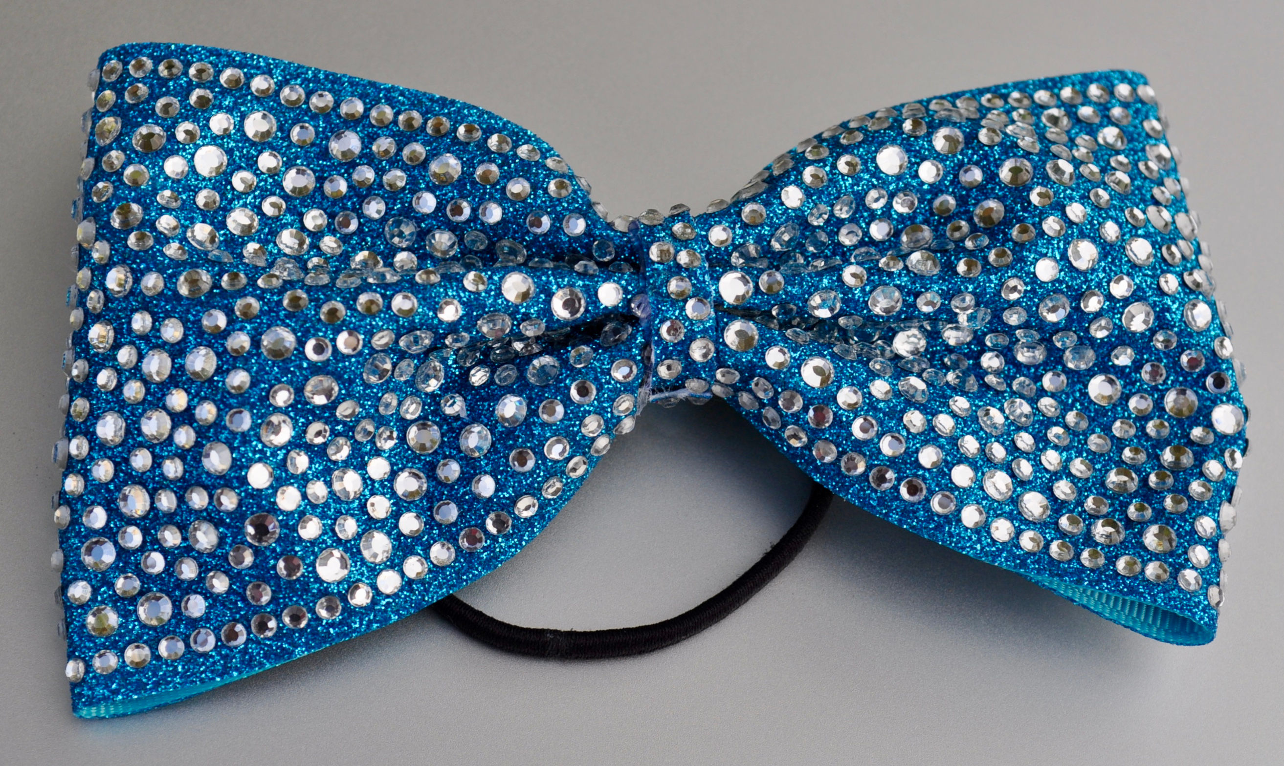 Crystal Spectacular - Loop Bow - Aqua Glitter