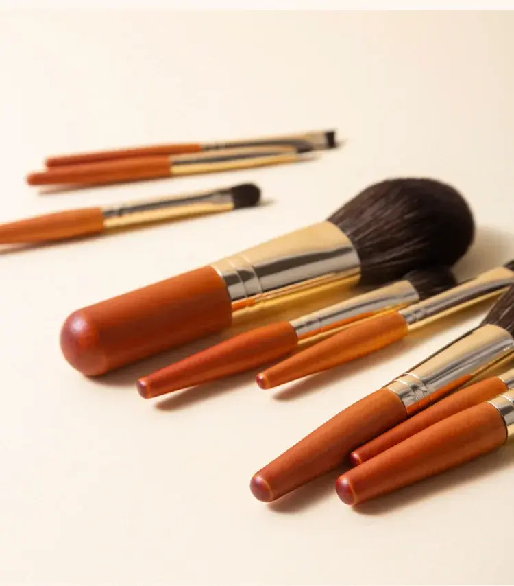 Thumbnail: 9Pcs/lot Mini Makeup Brush Set Portable Travel Cosmetic Brushes Kit Eyeshadow Fo