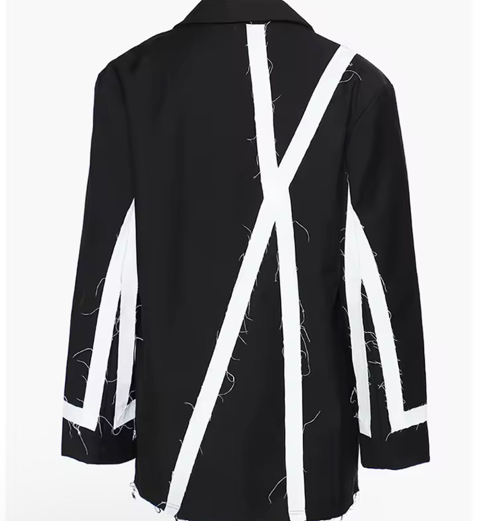 Thumbnail: YAMI Distressed Cross Stitch Blazer