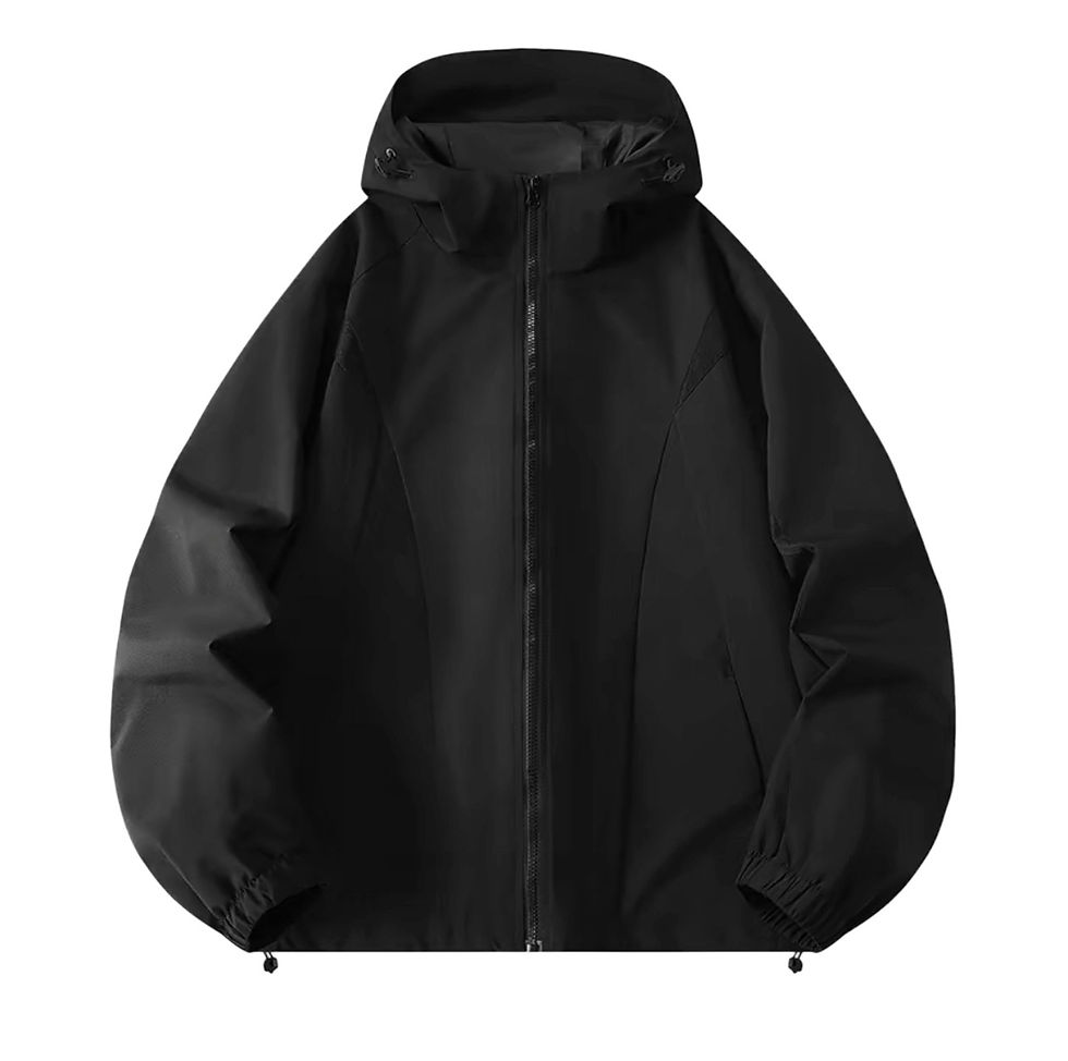 Thumbnail: YAMI: Drop Shoulder Nylon Oversized Windbreaker