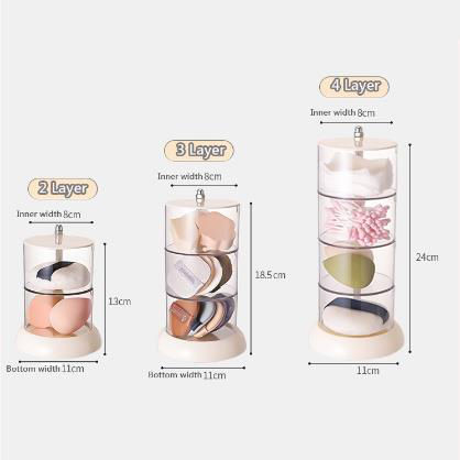 Thumbnail: Rotating Makeup Puff Sponge Storage Rack