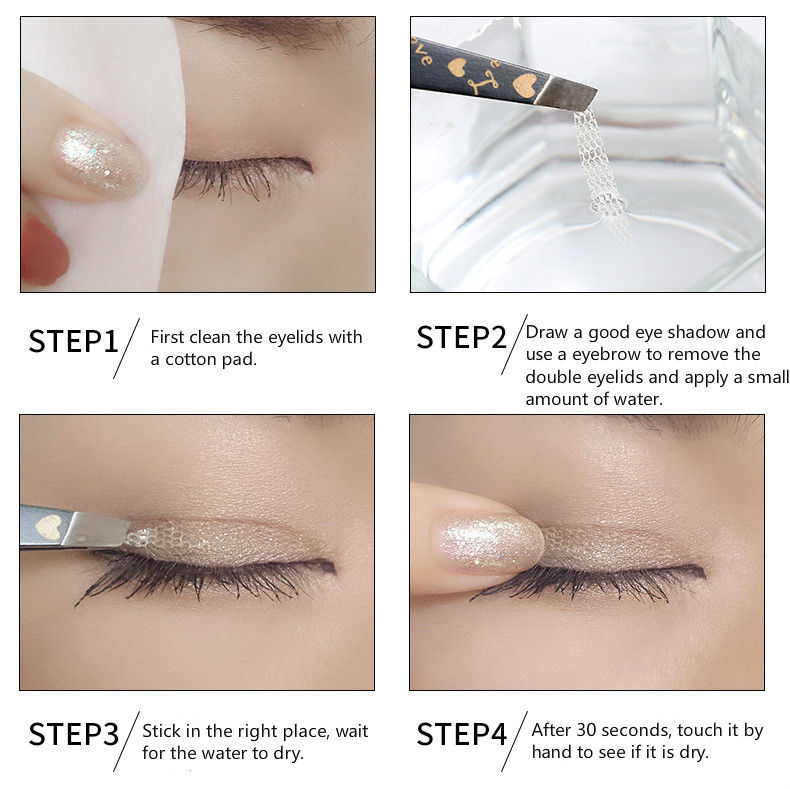 Thumbnail: 360pcs Double Eyelid Mesh Tape Adhesive with Water