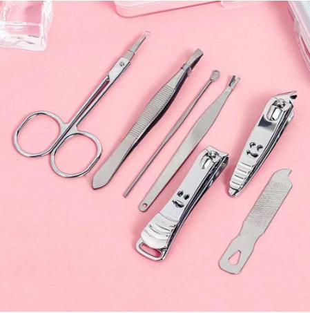 Thumbnail: 7pcs Manicure Pedicure Sets Nail Clipper Stainless Steel