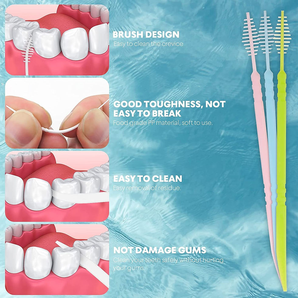 Thumbnail: 50 Pcs Double Sided Plastic Toothpicks Oral Care Toothpicks